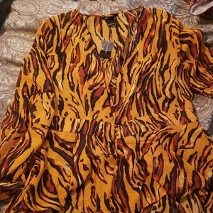 Animal Print High Low Top